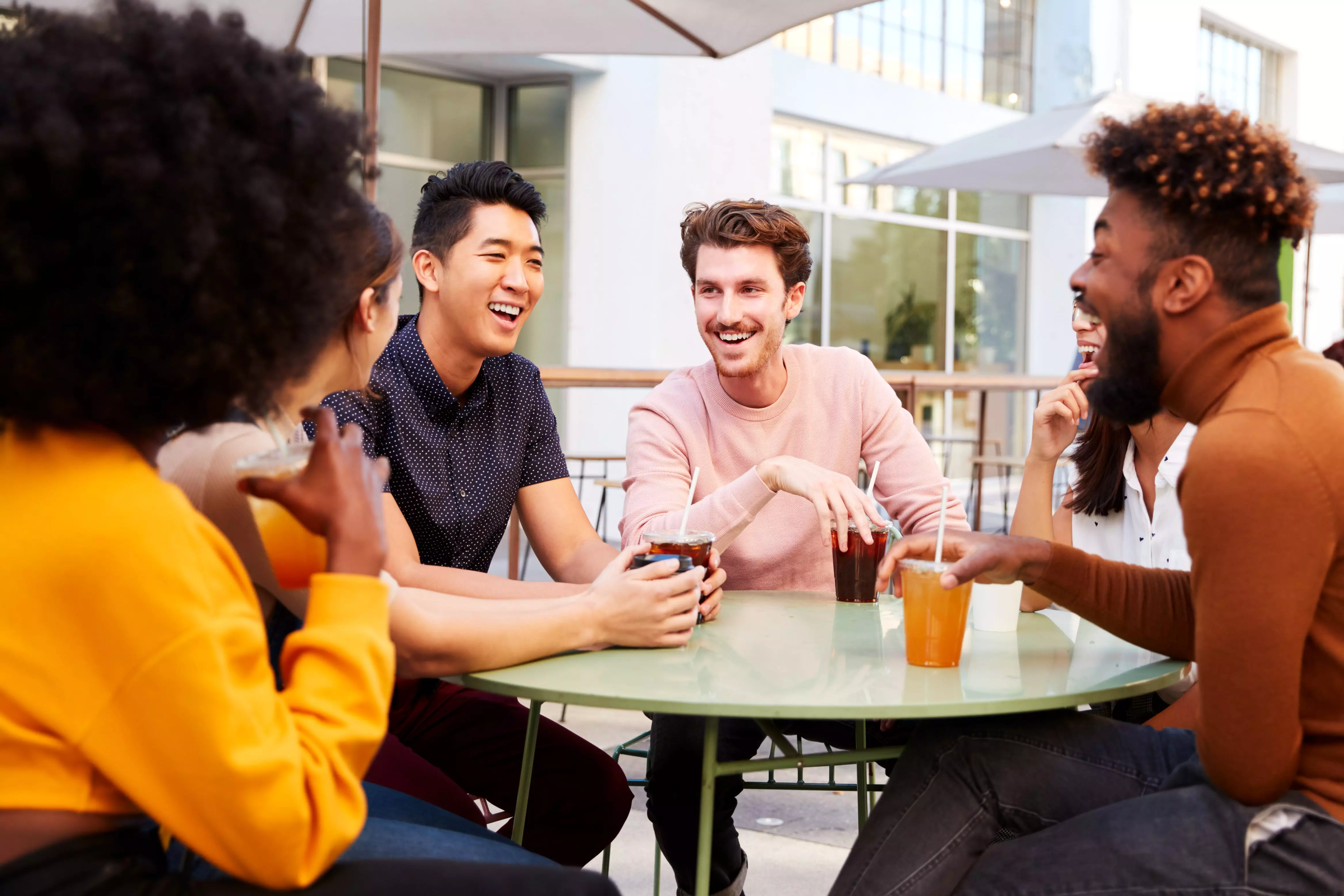 Friends at a cafe