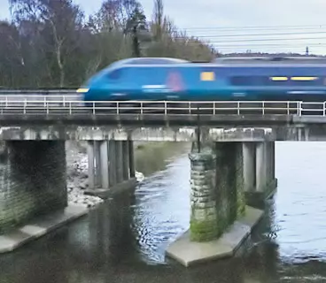 speeding train