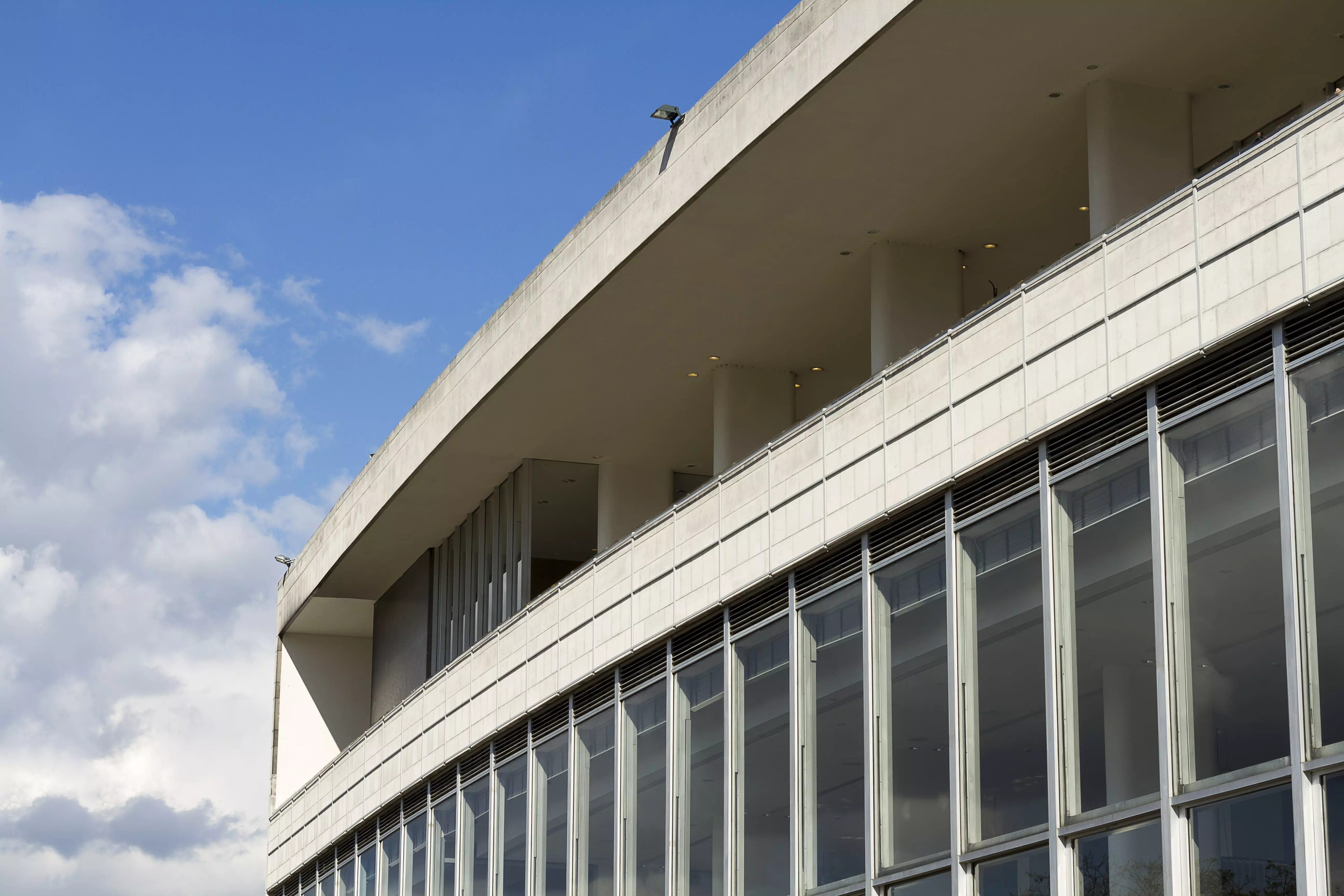 Royal Festival Hall on London's South Bank close up