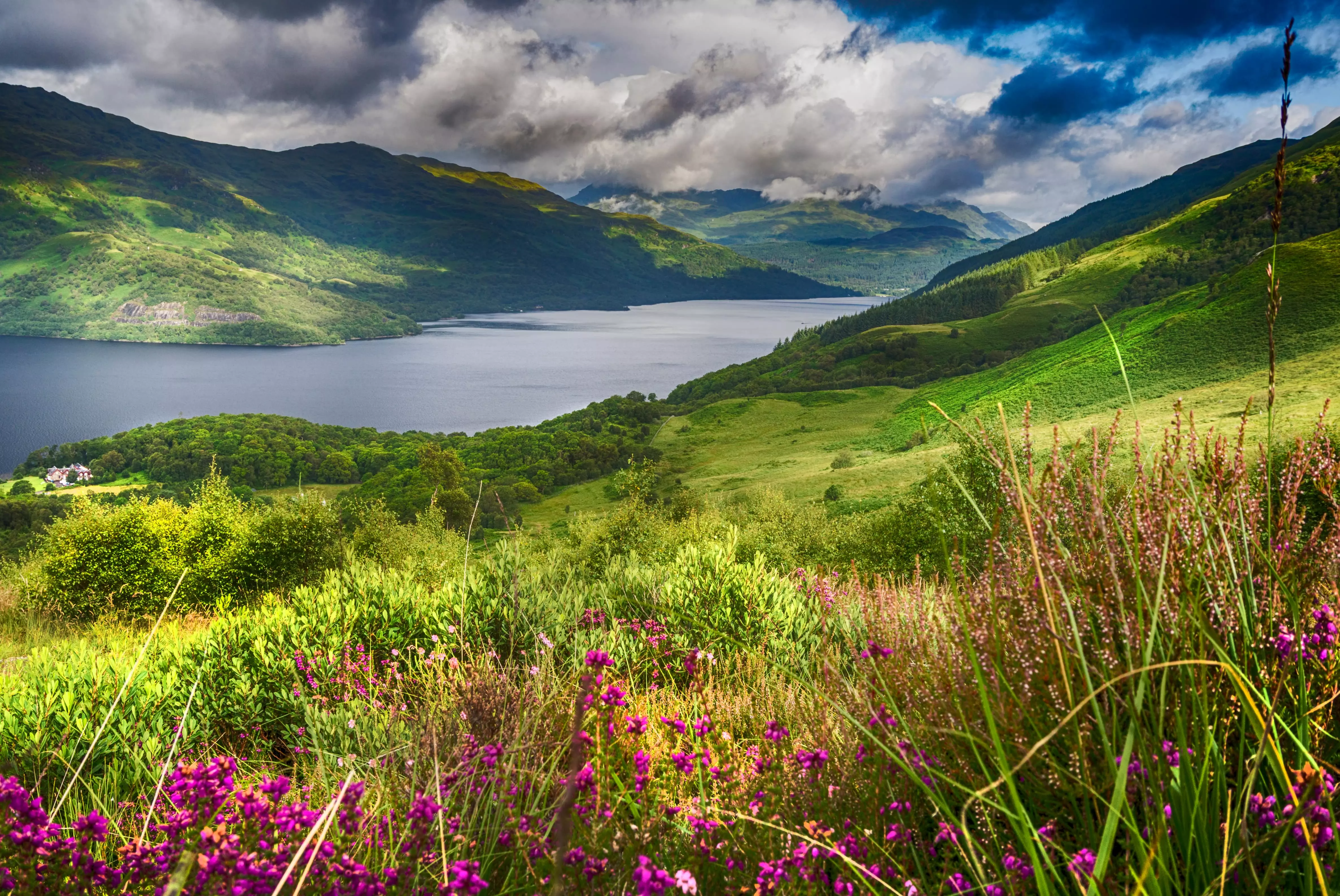 A shot of Loch Lomond was taken from the lower slopes of Ben Lomond.