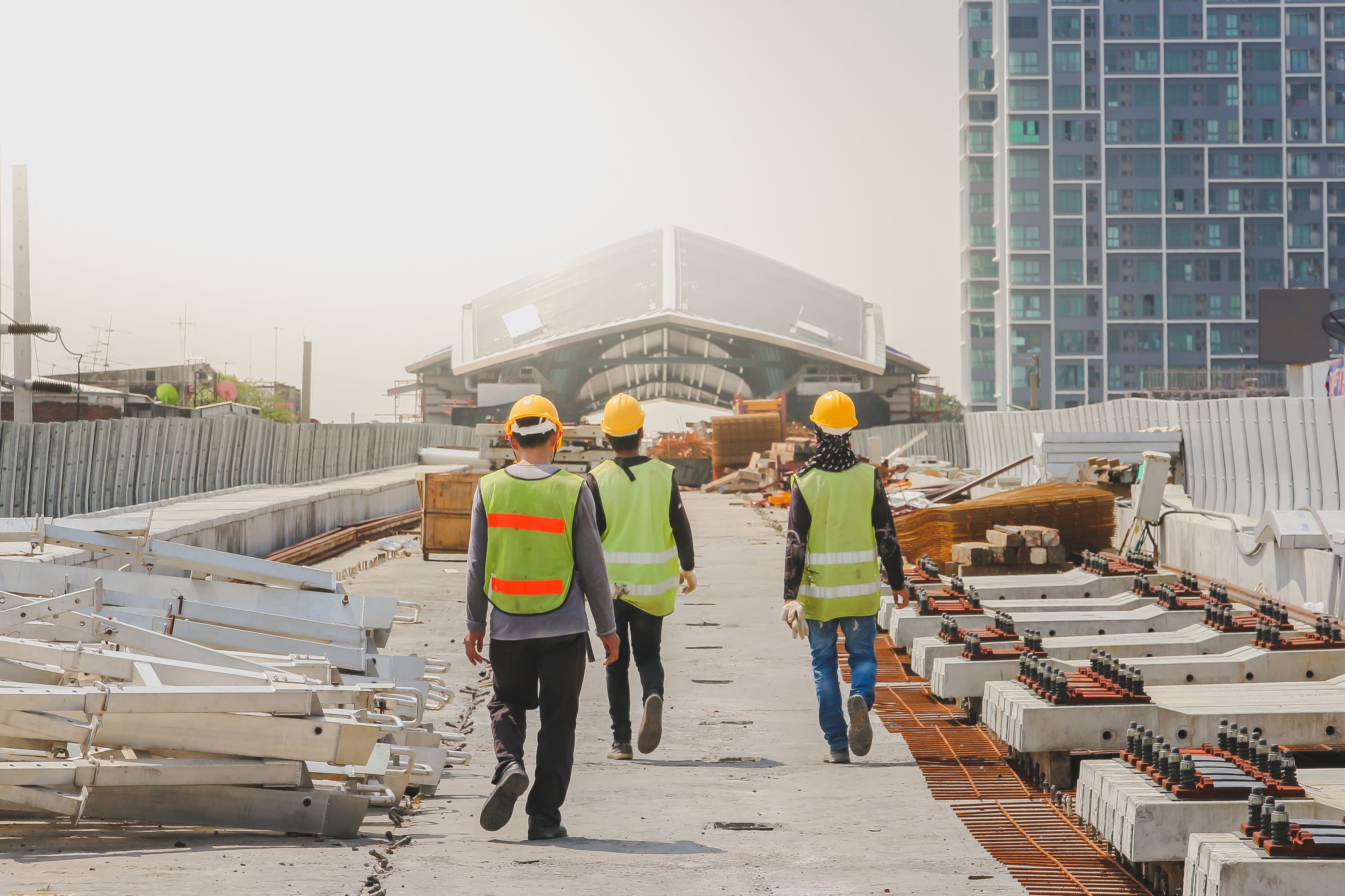 Rail Industrial Relations: A group of railway workers stopping work to take a break.