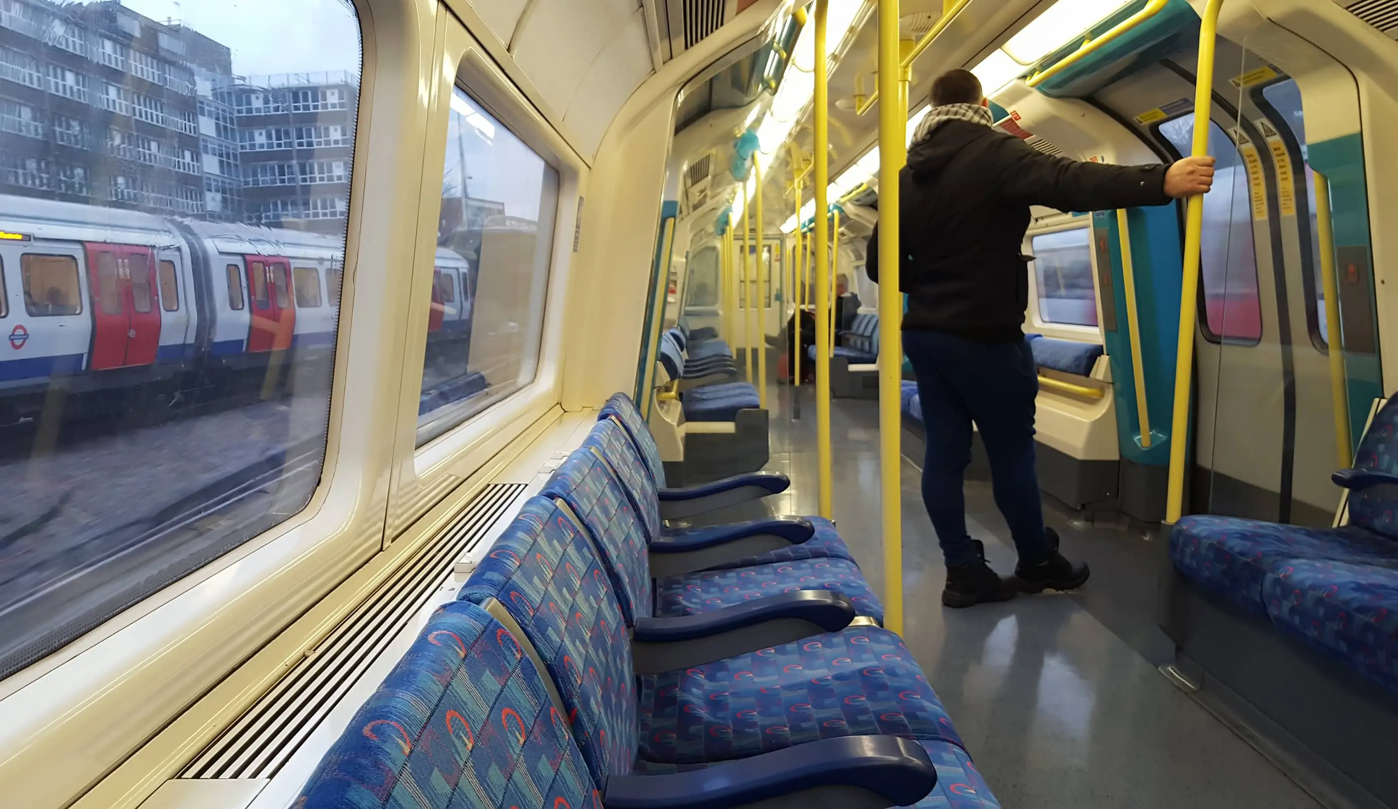 Underground Trains: An Underground train travelling above ground.