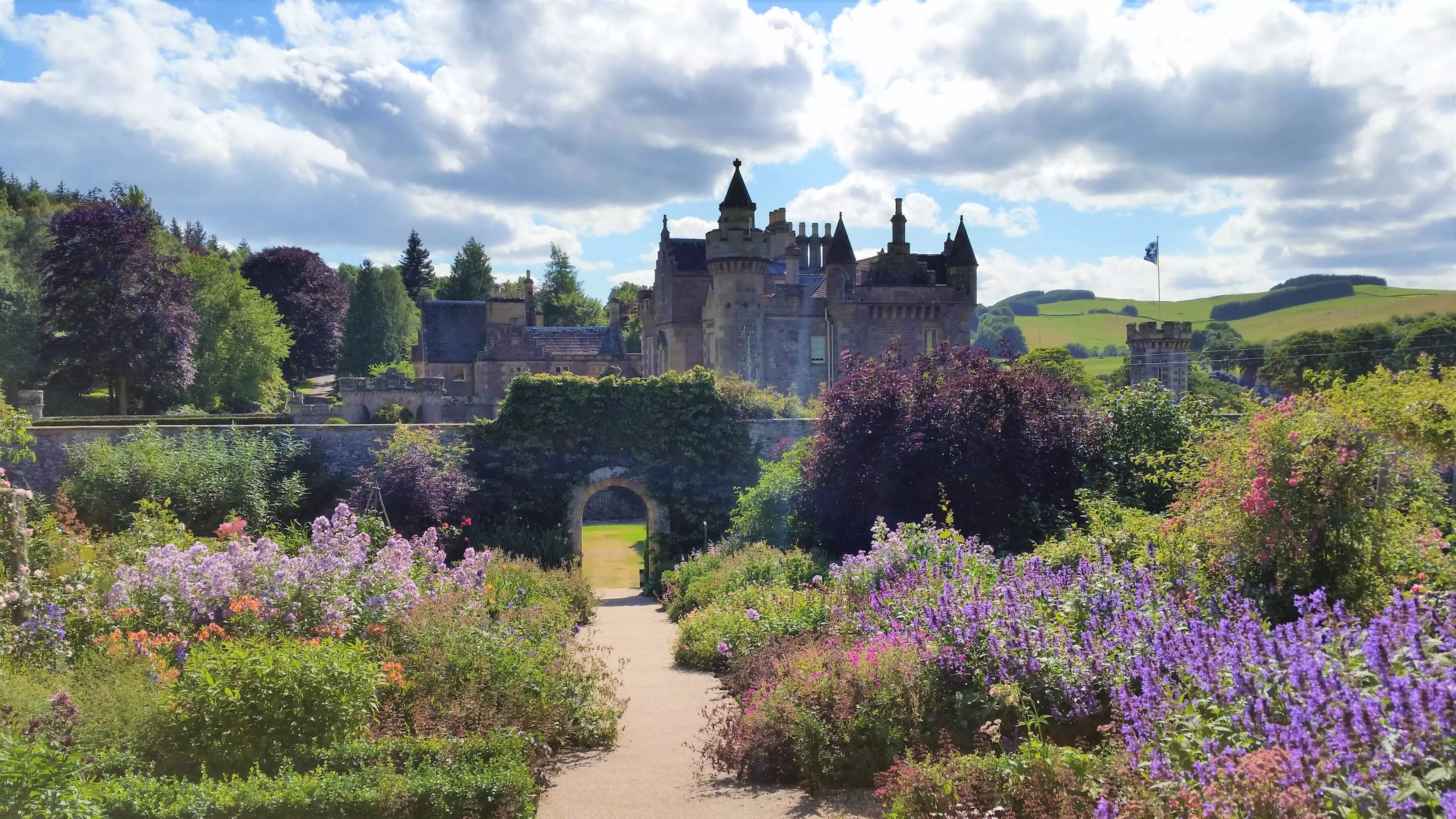 Abbotsford House, located in the Scottish Borders and once home to the writer Sir Walter Scott