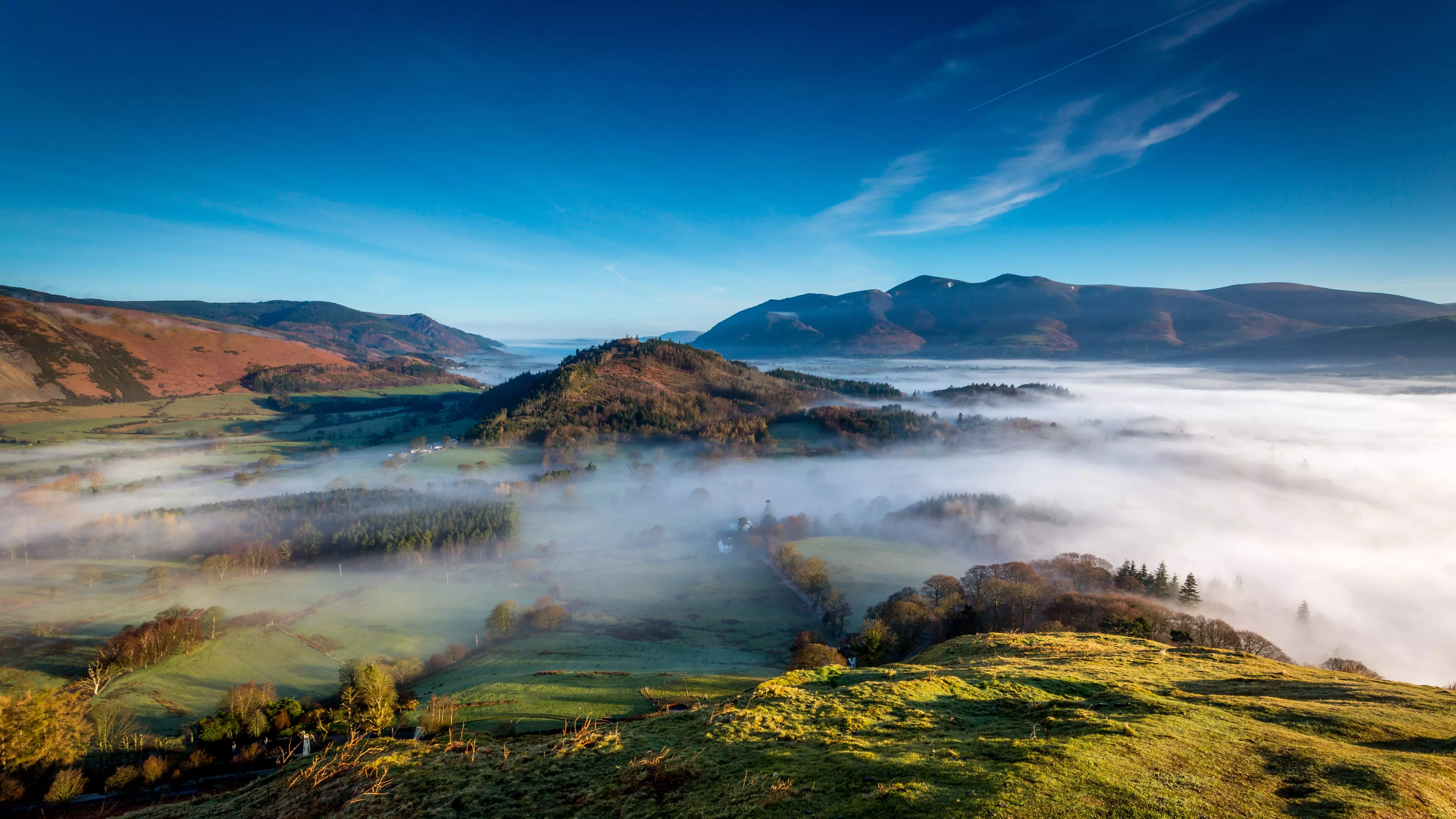 Mountainous view from the Catbells in the Lake District